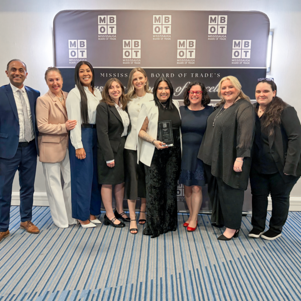 ELP team celebrating Small Business of the Year Award win at MBOT